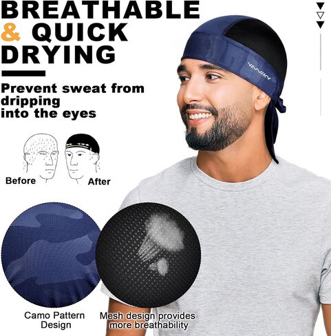 Do Rags Bandana Cap Men Women Sun Protection Quick Drying Cycling Cap Summer Hat in Saudi Arabia