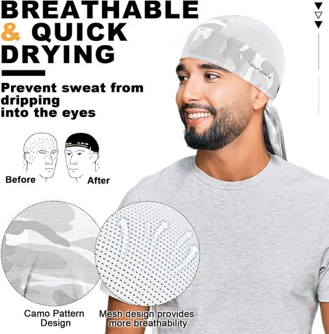 Do Rags Bandana Cap Men Women Sun Protection Quick Drying Cycling Cap Summer Hat in Saudi Arabia