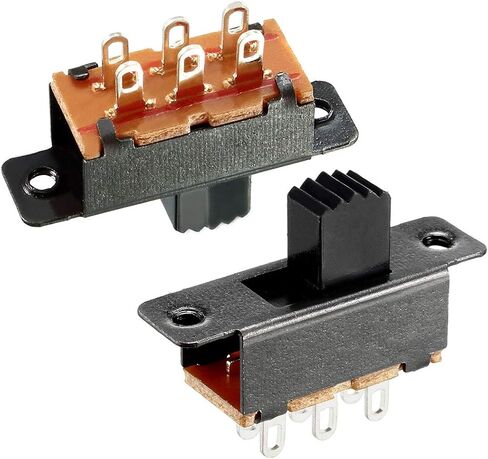 uxcell 15Pcs 7mm Vertical Slide Switch DPDT 6 Terminals PCB Panel Latching in Saudi Arabia