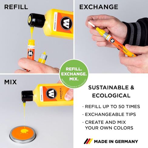 Molotow ONE4ALL Acrylic Paint Refill, For Molotow ONE4ALL Paint Marker, Neon Pink, 30ml Bottle, 1 Each (693.200) in Kuwait