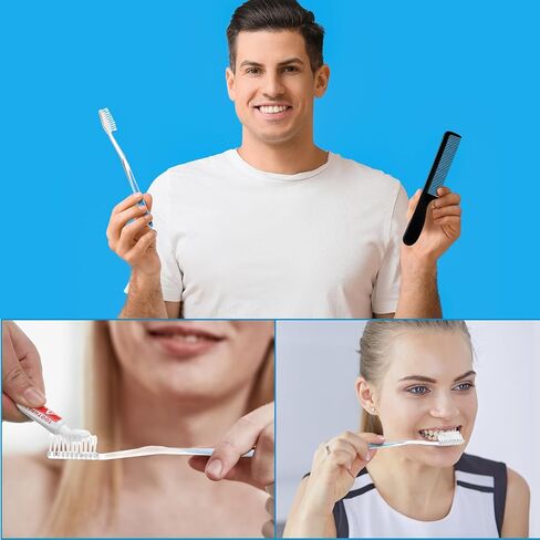50 Sets Disposable Toothbrushes with Toothpaste Floss and Comb for Travel Individually Wrapped, Homeless Care Package Bulk Hygiene Kits for Homeless/Hotel/shelter/Nursing Home/Charity in Saudi Arabia