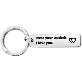 Wear Your Seatbelt Keychain,Drive Safe Keychain,Ideal Gift For Boyfriends, Husbands On Birthdays,Anniversaries