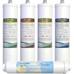 ProQ-550 Reverse Osmosis Filters 1Year Set, 5 Stage Reverse Osmosis Water Filter, Under Sink RO Water Filter System Kit, Pro Q Innovative Water System, 50GPD Quick Change Water Filter for Sink