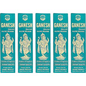 Ganesh Special Fluxo Incense - 5 Packs, 25 Grams per Pack