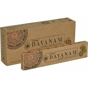 GOLOKA Organika Series Collection high end Incense Sticks- 6 Boxes of 15 GMS (Total 90 GMS) (Davanam)