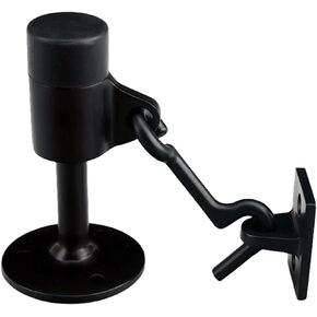 Heavy Duty Door Stopper with Hook, Stainless Steel Door Holder Stop with Sound Dampening Rubber Bumper Wall Mounted Door Floor Stop Holder,Free Screws (Sliver)