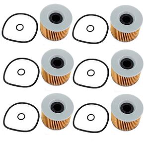 AISEN Pack of 6 Oil Filter for HF401 Honda Goldwing 1000 1100 1200 GL1000 GL1100 GL1200A Nighthawk 550 650 CB550SC CB650SC CB350F CB400F CB500 CB550 CB650 CB750