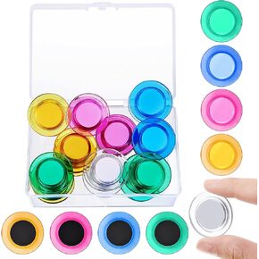 25 Pieces Round Magnets Refrigerator Magnets Whiteboard Magnets Mini Fridge Magnet Teacher Supplies for Home Schools Offices (Assorted Color,1.6 Inch)