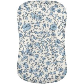Blue Ditsy Floral Crib Sheets for Boys or Girls Pastoral Style Ditsy Flower Soft and Breathable Crib Mattress Sheet French Countryside Baby Cradle Mattress Sheets