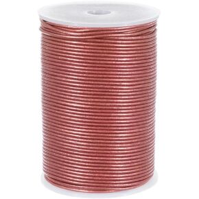 Craft County 2mm Round Leather Cord – 5, 10, 25 or 50 Yards or 328 Feet (Turquoise, 5 Yards)