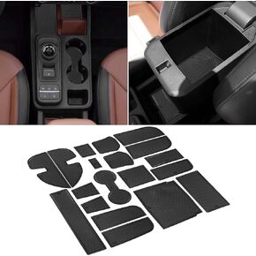 SENSHINE Cup Holder Insert for Ford Maverick Accessories 2022 2023 2024 Center Console Liner Trim Door Packet Mats Non-Slip Anti Dust Cup Holder Liners Premium Custom Interior 19PCs Set (Blue)