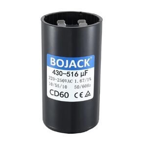 BOJACK 430-516 uF/MFD 110-125 VAC 50/60 Hz Universal Round Start Capacitor Electric Replacement Parts