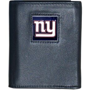 Siskiyou NFL New York Giants Leather Tri-Fold Wallet , Black