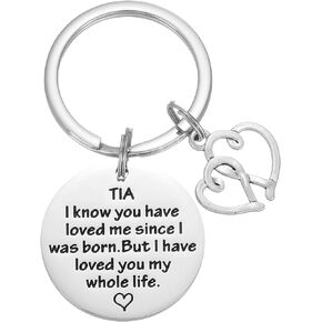 Tia Keychain Gifts from Nephew Niece for Women In Spanish Funny Birthday Mothers Day Best New Tia Key Chain