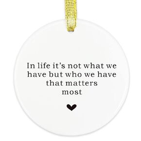 Best Friend Ceramic Ornament - Become Family Gift for Your Best Friend Keepsake, Friendship Gift for Woman Friend, Friendship Christmas Ornament for Men Woman Female Girl Her, Birthday Gift for Friend