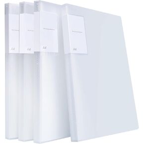 4 Pack A4 Presentation Book,Binder with Plastic Sleeves,30 Pockets Presentation Book with Sheet Protectors,Portfolio Folder Display Book for School,Office