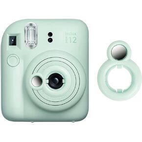 TYUANDOUER Close Up Lens Compatible for Fujifilm Instax Mini 12 Instant Camera with Self-Portrait Mirror, Fuji Mini 12 Selfie Lens Selfie Mirror Accessories - White