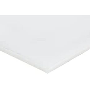 Generic, HDPE (High Density Polyethylene) Sheet, Opaque White, Standard Tolerance, 3/4" Thickness, 6" Width, 12" Length (6" X 12")