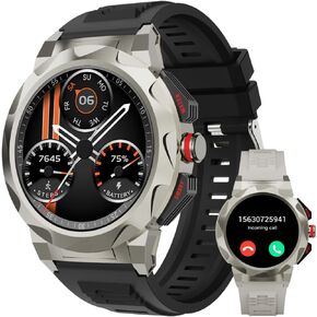 FILIEKEU Business Smart Watch for Men,100 Sports Modes,5ATM Waterproof Fitness Smart Watch,1.46''HD Screen,470mAh Large Battery,with Heart Rate/Blood Pressure/Health Monitor Watch Smart
