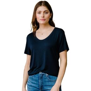 Mae Drapey Tee - Handmade in India - Comfy Short Sleeve Women's T-Shirt