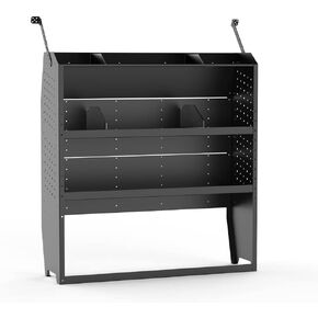 Steel Cargo Van Shelving Storage System Fit Ford Transit, GM, NV, Promaster, Sprinter and Metris Low/Mid/High Roof Van Shelving 52" W x 46" H x 13" D