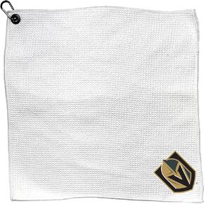 TG Team Golf NHL Team Golf NHL Microfiber Towel - 15" X 15" (White) with Carabiner Clip, Premium Microfiber with Deep Waffle Pockets- Superior Water Absorption and Quick Dry Golf Cleaning Towel