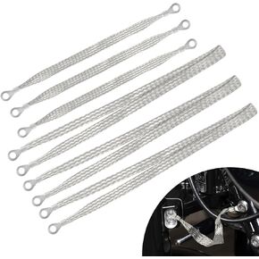 Universal Automotive Ground Strap, 3PCS 24" x 1/2" & 3PCS 8" x 1/2" Vehicle Grounding Cable Straps, Braided Tinned Copper Engine Ground Strap Wire with 5/16" Terminal, Copper Ground Strap for Most Car
