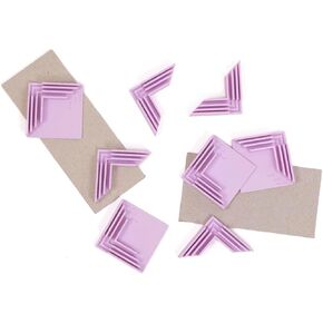 Craftelier - Set of 8 L-Shape Cardboard Edges/Squares for 1.5 mm, 2 mm and 3 mm Thicknesses | Includes a Cardboard Kit Storage Bag | Turquoise Color