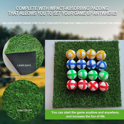 New Royale Golf Game, The Casual Golf Game Mat Set, 16 Golf Balls, 59"*31.5" Golf Hitting Mats for Adults and Family Outdoor Indoor in Saudi Arabia