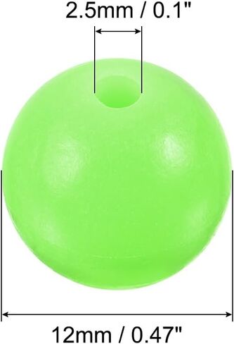 PATIKIL Glow Fishing Beads Plastic Round Rubber Luminous Fishing Bait Eggs Rig Bead Tackle Lures Accessories with Box in Saudi Arabia