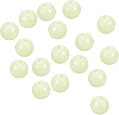 PATIKIL Glow Fishing Beads Plastic Round Rubber Luminous Fishing Bait Eggs Rig Bead Tackle Lures Accessories with Box in Saudi Arabia