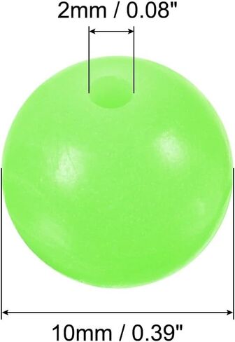 PATIKIL Glow Fishing Beads Plastic Round Rubber Luminous Fishing Bait Eggs Rig Bead Tackle Lures Accessories with Box in Saudi Arabia