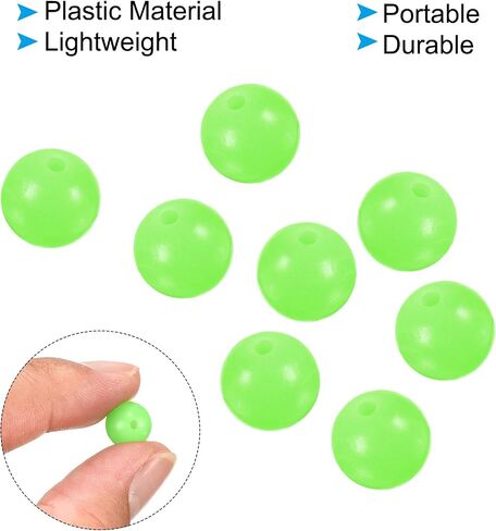 PATIKIL Glow Fishing Beads Plastic Round Rubber Luminous Fishing Bait Eggs Rig Bead Tackle Lures Accessories with Box in Saudi Arabia