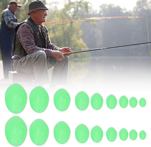 900 PCs Fishing Beads Assorted, Soft Plastic Multi Model Luminous Glow Fishing Beads Oval Round Shaped Glow Eggs for Stream Pool Lake River Fishing in Saudi Arabia