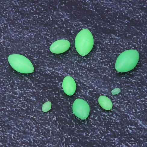 900 PCs Fishing Beads Assorted, Soft Plastic Multi Model Luminous Glow Fishing Beads Oval Round Shaped Glow Eggs for Stream Pool Lake River Fishing in Saudi Arabia