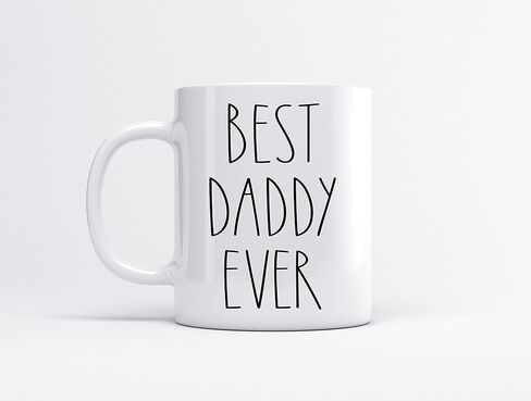 كوب قهوة Best Daddy Ever - هدايا لعيد الميلاد - هدايا عيد ميلاد الأب - كوب قهوة - عيد الأب/عيد الأم - كوب قهوة عائلي هدية عيد ميلاد لأفضل أب على الإطلاق، 11oz in Kuwait
