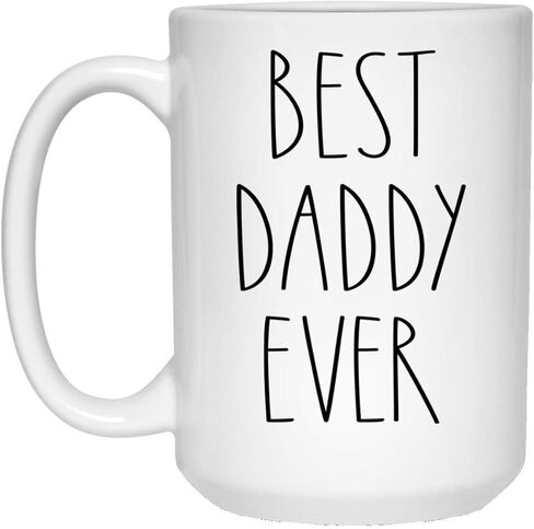 كوب قهوة Best Daddy Ever - هدايا لعيد الميلاد - هدايا عيد ميلاد الأب - كوب قهوة - عيد الأب/عيد الأم - كوب قهوة عائلي هدية عيد ميلاد لأفضل أب على الإطلاق، 11oz in Kuwait