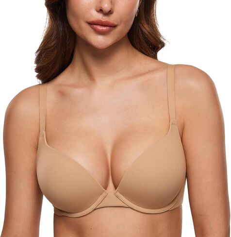 Women's Push Up Bra Tshirt Demi Supportive Bras Underwire Plunge Padded Comfortable Inbarely Plus Collection in Saudi Arabia
