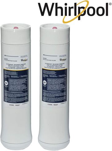 Whirlpool WHER25 Reverse Osmosis (RO) Filtration System With Chrome Faucet | Extra Long Life | Easy To Replace UltraEase Filter Cartridges, White in Saudi Arabia
