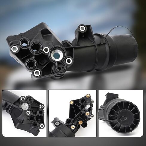 GDO Engine Oil Filter Base Housing Assembly 07K115397D Compatible with A-udi TTRS Mk2,Volkswagen 2.5L Jetta Golf Rabbit New Beetle Replaces 07K115397B, 07K115397A in Kuwait