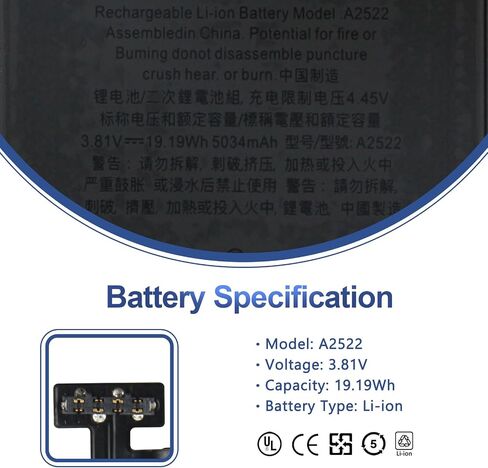 A2522 استبدال بطارية الجهاز اللوحي لجهاز iPad Mini 2021 Gen 6 الجيل السادس A2567 A2568 A2569 EMC 4043 4044 iPad14,1 iPad14,2 64GB 256GB WiFi MK7M3LL/A MK7T3LL/A MLWL3LL/A MK7X3LL/A MK7P3LL/A MK7R3LL/A in Saudi Arabia