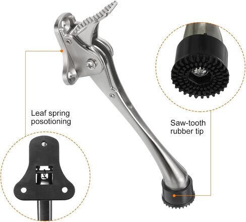 uxcell 1 Pcs 6 Inch One Touch Kickdown Door Stopper Door Holder, Bottom of Door with Rubber Tip, Silver in Saudi Arabia