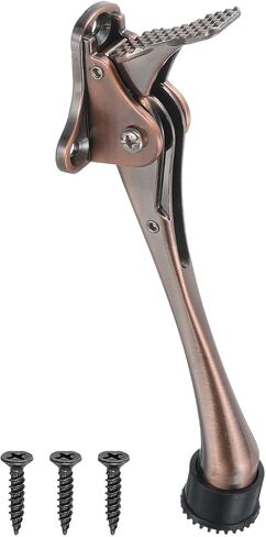 uxcell 1 Pcs 6 Inch One Touch Kickdown Door Stopper Door Holder, Bottom of Door with Rubber Tip, Silver in Saudi Arabia