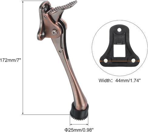 uxcell 1 Pcs 6 Inch One Touch Kickdown Door Stopper Door Holder, Bottom of Door with Rubber Tip, Silver in Saudi Arabia