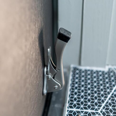 uxcell 1 Pcs 6 Inch One Touch Kickdown Door Stopper Door Holder, Bottom of Door with Rubber Tip, Silver in Saudi Arabia
