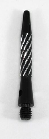 Diamond Cut Glitter Black Aluminum Dart Shafts - 2 Sets (6 shafts), 2BA Short + O'rings in Saudi Arabia