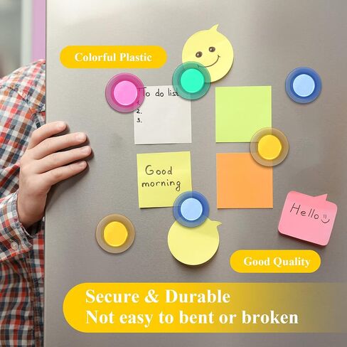 25 Pieces Round Magnets Refrigerator Magnets Whiteboard Magnets Mini Fridge Magnet Teacher Supplies for Home Schools Offices (Assorted Color,1.6 Inch) in Saudi Arabia