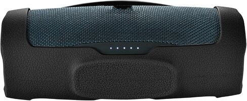 Silicone Case Cover Compatible with JBL Charge Essential 2 / Charge 4 Speaker, Travel Gel Soft Skin, Waterproof Rubber Carring Pouch Protective Sleeve with Strap (Black) in Saudi Arabia