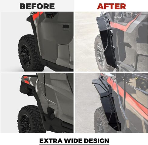 SAUTVS XL Fender Flares for Polaris General 1000/4 1000 2016-2024, Heavy Duty Front and Rear Mud Flaps Mud Guards Fender Flares for Polaris General 1000/4 1000 16-24 Accessories, Replace #2884220 in Saudi Arabia