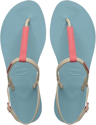 Havaianas Women You Rio Flip Flops's T-Strap Sandals - Blue Water, 8 in Saudi Arabia
